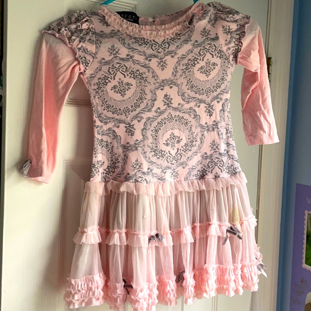 GIRLS BISCOTTI PINK DRESSES TWO MATCHING SISTER